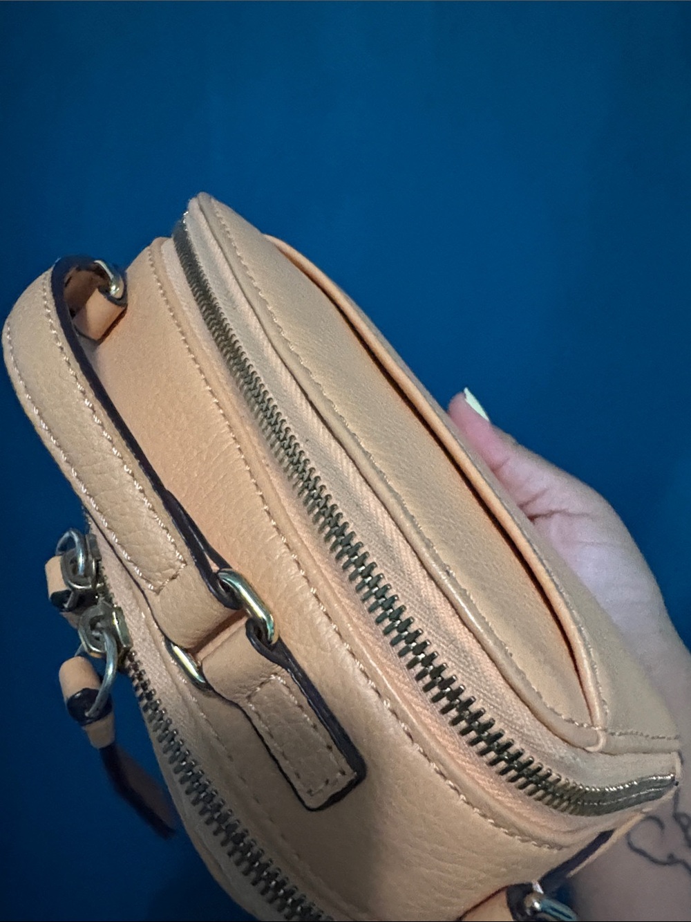 Dooney & Bourke Peach Pebble Leather Mini Carryall/crossbody - Picture 5 of 6
